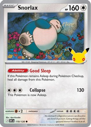 Snorlax (119/null) - ME 30th Celebration Holofoil