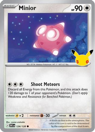 Minior (124/null) - ME 30th Celebration Holofoil