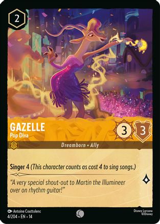 Gazelle - Pop Diva (4/204) - Hyperia City Cold Foil