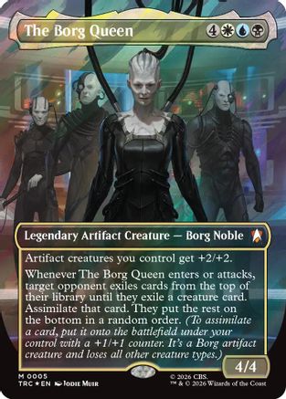 The Borg Queen (Borderless) (Surge Foil) (TRC-005) - Commander: Star Trek Foil