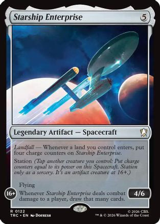 Starship Enterprise (Surge Foil) (TRC-122) - Commander: Star Trek Foil