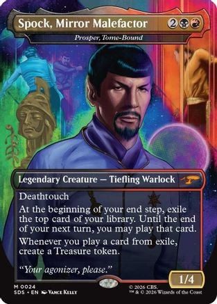 Spock, Mirror Malefactor - Prosper, Tome-Bound (Borderless) (SDS-024) - Star Trek: Stardates Foil