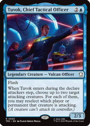 Tuvok, Chief Tactical Officer (Surge Foil) (TRC-053) - Commander: Star Trek Foil