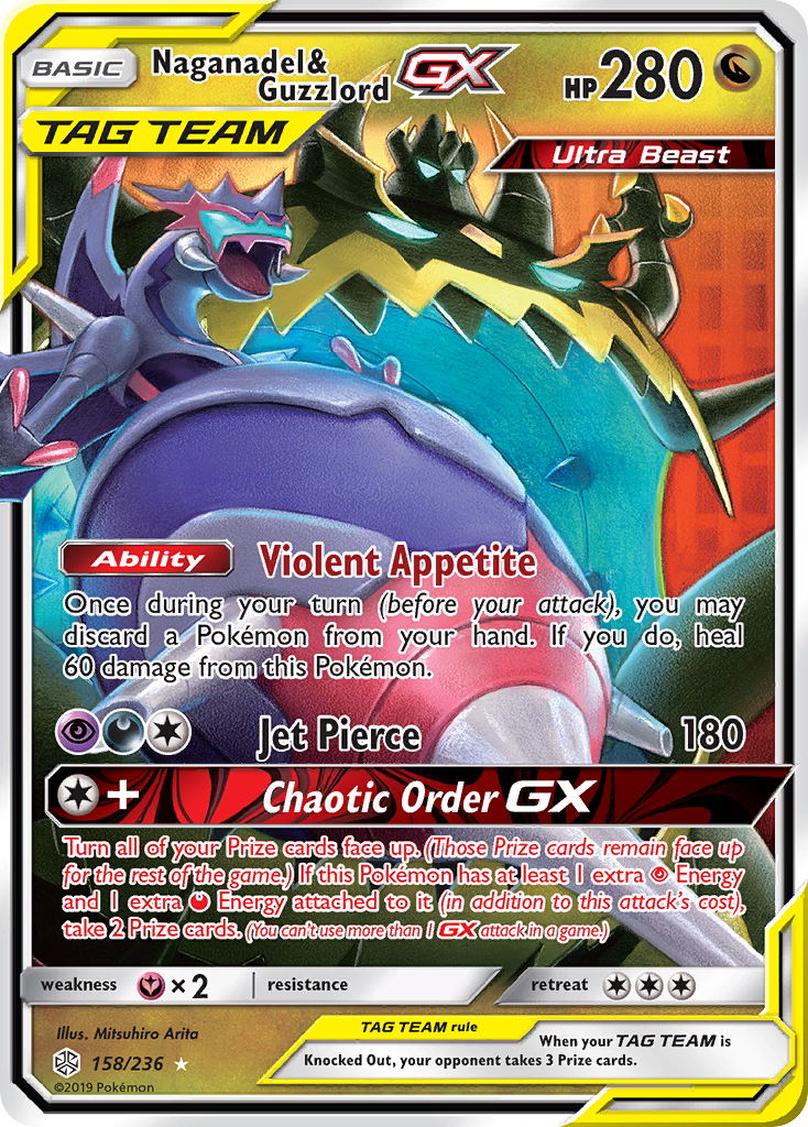 Naganadel & Guzzlord GX (158/236) [Sun & Moon: Cosmic Eclipse]