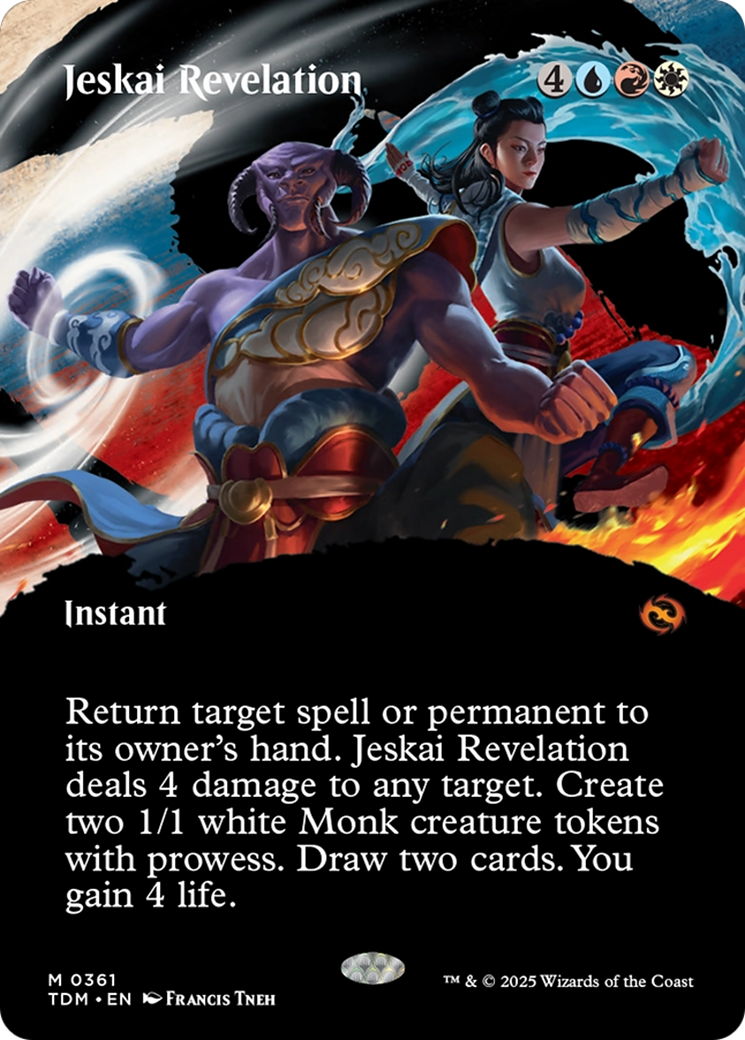 Jeskai Revelation (Borderless) (TDM-361) - Tarkir: Dragonstorm Foil