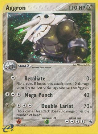 Aggron 001/109 - Holo Rare - Holofoil