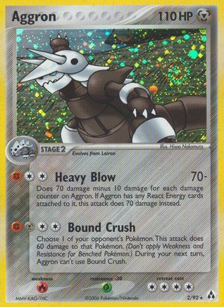 Aggron 002/92 - Holo Rare - Reverse Holofoil