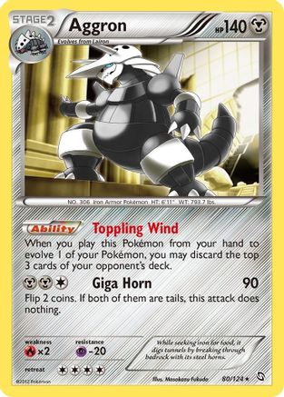 Aggron 080/124 - Holo Rare - Holofoil