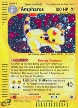 Ampharos (2) 002/165 - Holo Rare - Holofoil