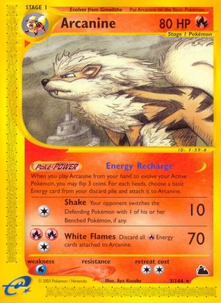 Arcanine (3) 003/144 - Rare - Reverse Holofoil