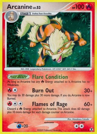 Arcanine 001/111 - Holo Rare - Holofoil