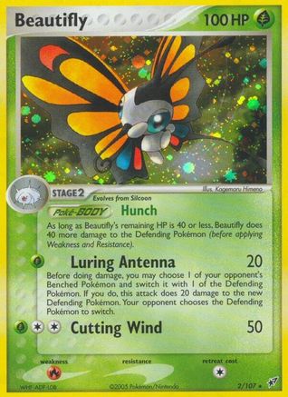 Beautifly 002/107 - Holo Rare - Reverse Holofoil
