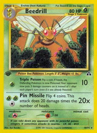 Beedrill 018/75/75 - Rare - Unlimited
