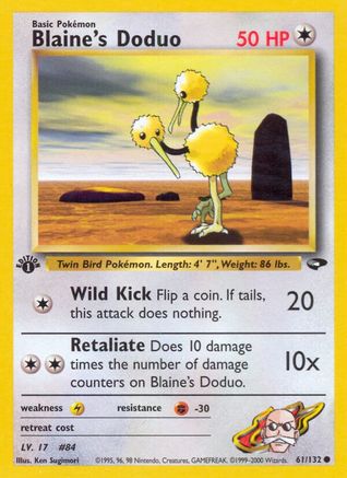 Blaine's Doduo 061/132/132 - Common - 1st Edition