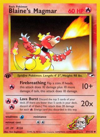 Blaine's Magmar 037/132/132 - Uncommon - 1st Edition