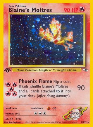 Blaine's Moltres 001/132/132 - Holo Rare - Holofoil