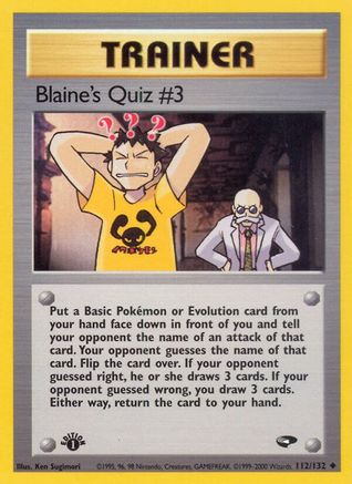 Blaine's Quiz #3 112/132/132 - Uncommon - Unlimited