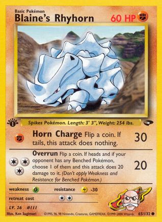 Blaine's Rhyhorn 065/132/132 - Common - Unlimited