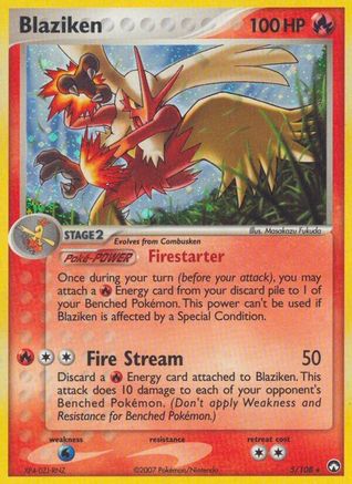 Blaziken 005/108 - Holo Rare - Reverse Holofoil