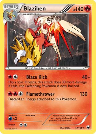 Blaziken 017/108 - Holo Rare - Holofoil