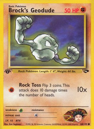 Brock's Geodude 068/132/132 - Common - 1st Edition