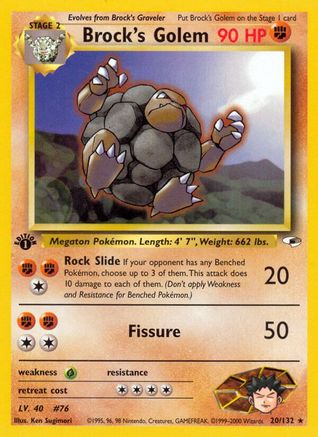 Brock's Golem 020/132/132 - Rare - Unlimited