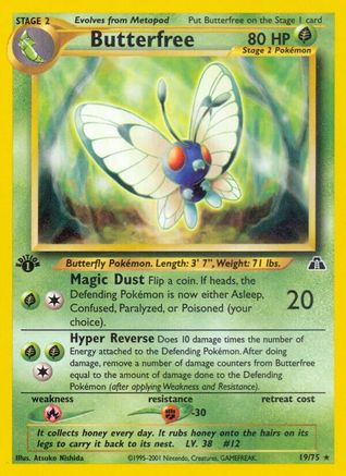 Butterfree 019/75/75 - Rare - 1st Edition