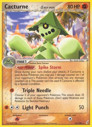 Cacturne (Delta Species) 015/100/100 - Rare - Reverse Holofoil