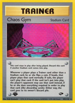 Chaos Gym 102/132/132 - Rare - 1st Edition
