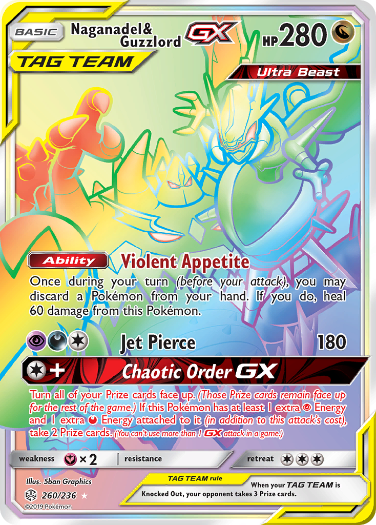 Naganadel & Guzzlord GX (260/236) [Sun & Moon: Cosmic Eclipse]