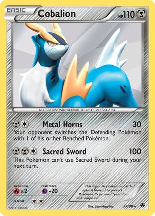 Cobalion 077/98 - Holo Rare - Holofoil