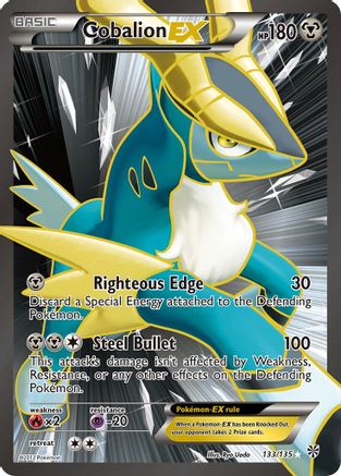 Cobalion EX (133 Full Art) 133/135 - Ultra Rare - Holofoil