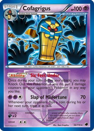 Cofagrigus (Team Plasma) (56) 056/116/116 - Holo Rare - Holofoil