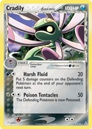 Cradily (Delta Species) 002/110 - Holo Rare - Holofoil