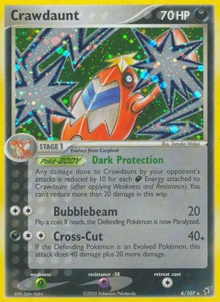 Crawdaunt 006/107 - Holo Rare - Reverse Holofoil