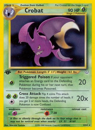 Crobat 004/64/64 - Holo Rare - Unlimited Holofoil