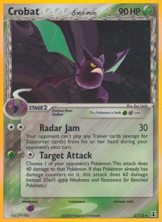 Crobat (Delta Species) 002/113/113 - Holo Rare - Reverse Holofoil