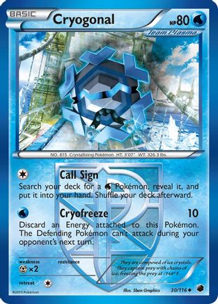 Cryogonal (Team Plasma) 030/116/116 - Uncommon