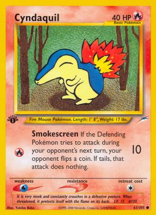 Cyndaquil 061/105/105 - Common - 1st Edition