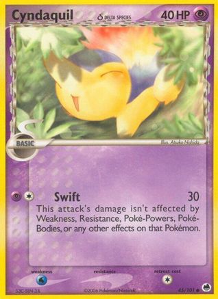 Cyndaquil (Delta Species) 045/101/101 - Common - Reverse Holofoil