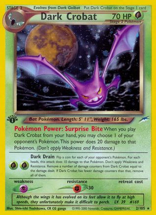 Dark Crobat 002/105 - Holo Rare - Holofoil