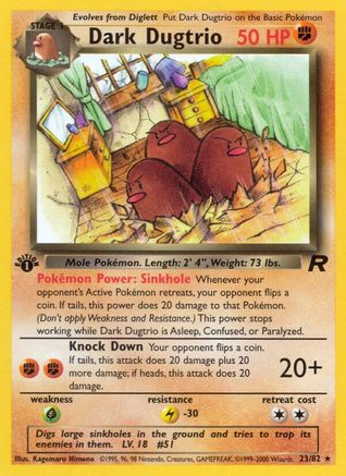 Dark Dugtrio (23) 023/82/82 - Rare - Unlimited