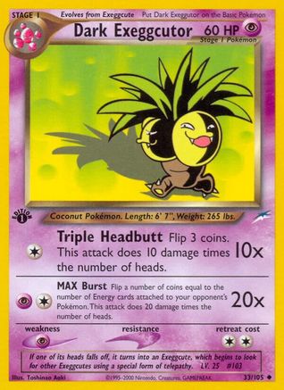 Dark Exeggcutor 033/105/105 - Uncommon - Unlimited