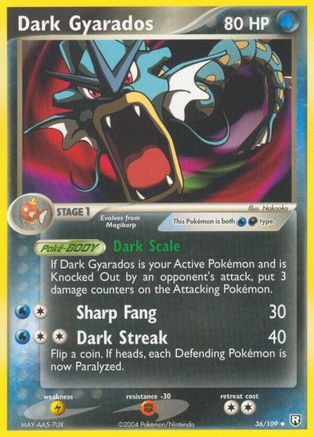 Dark Gyarados 036/109/109 - Uncommon - Reverse Holofoil