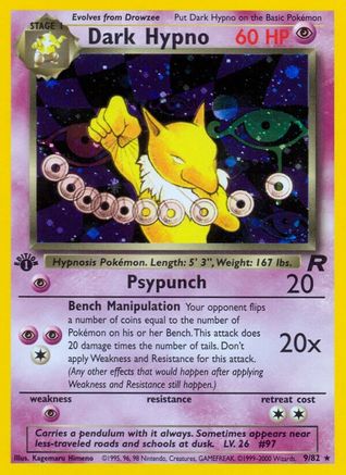 Dark Hypno (9) 009/82/82 - Holo Rare - Unlimited Holofoil