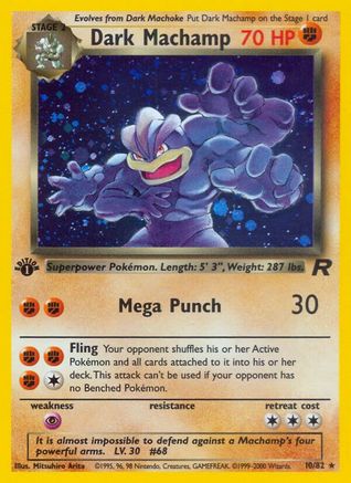 Dark Machamp (10) 010/82/82 - Holo Rare - Holofoil