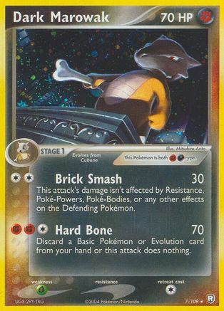 Dark Marowak 007/109 - Holo Rare - Holofoil
