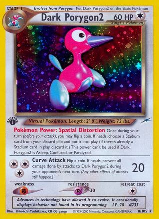 Dark Porygon2 008/105 - Holo Rare - Holofoil