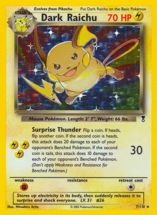 Dark Raichu 007/110 - Holo Rare - Holofoil