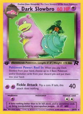 Dark Slowbro (29) 029/82/82 - Rare - 1st Edition